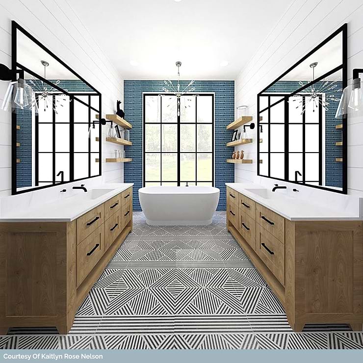 Nolita Black & White 24x24 Matte Porcelain Tile