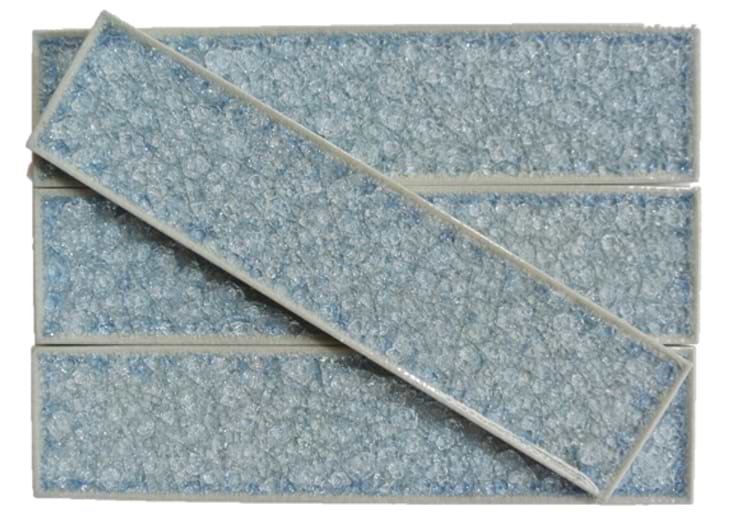 Roman Collection Brisk Blue 2x8 Glass Tile