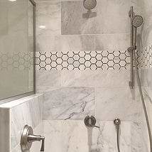 Florentine Asian Statuary & Athens White and Gray 2" Hexagon Polished Marble Mosaic Tile