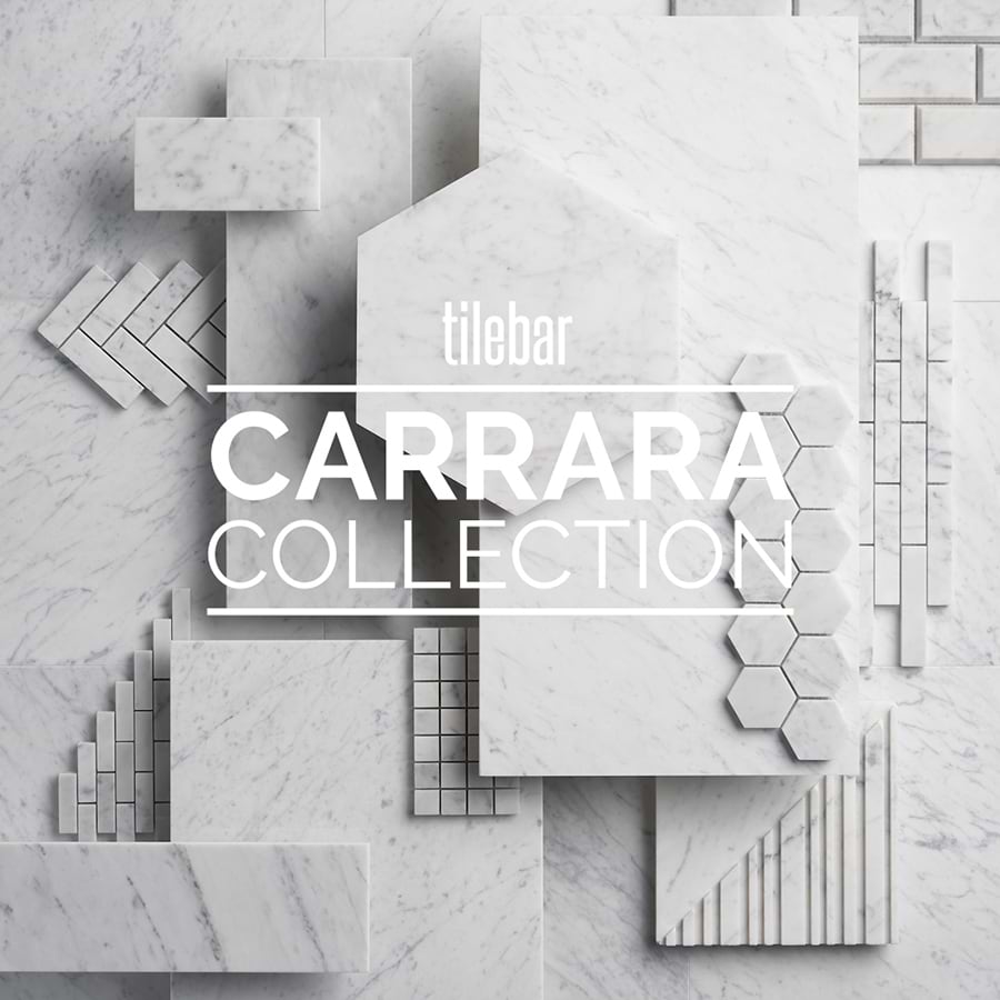 Carrara 3/4X4 Big Brick Pattern Polished Marble Mosaic Tile