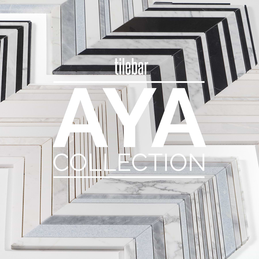 Aya Nero Polished Marble Mosaic Tile