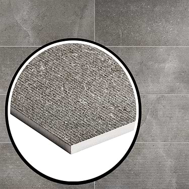 New Rock  Fossil Dark Gray 12x24 Chiseled Porcelain Tile  - Sample