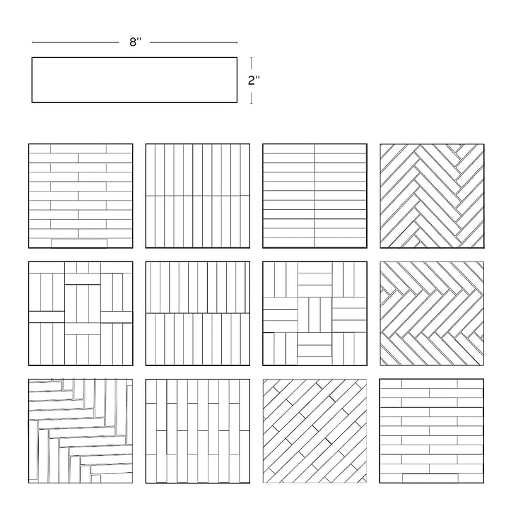 Color One Mist Gray 2x8 Matte Cement Tile