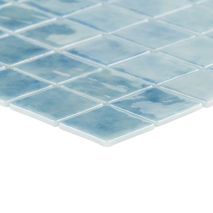 Swim Fiji Light Blue 2x2 Polished Glass Mosaic Tile