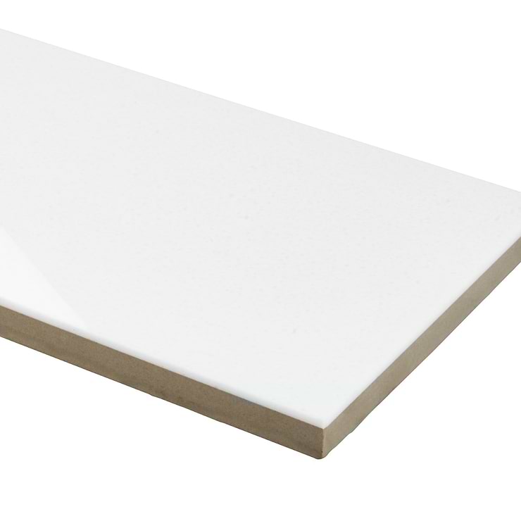 Nanoglass White 6x18 Polished Subway Tile