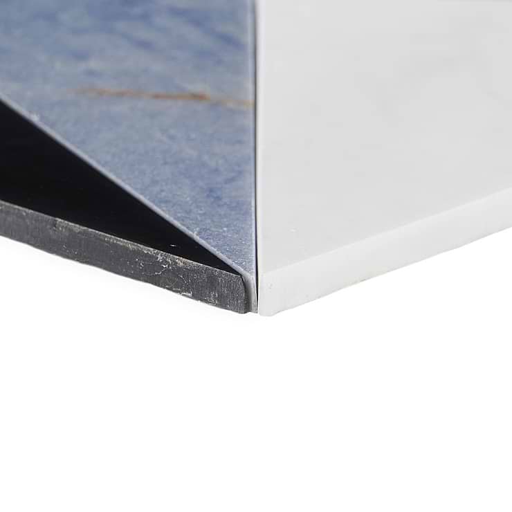 Jagger Black Nero and Blue Polished Marble Mosaic Tile