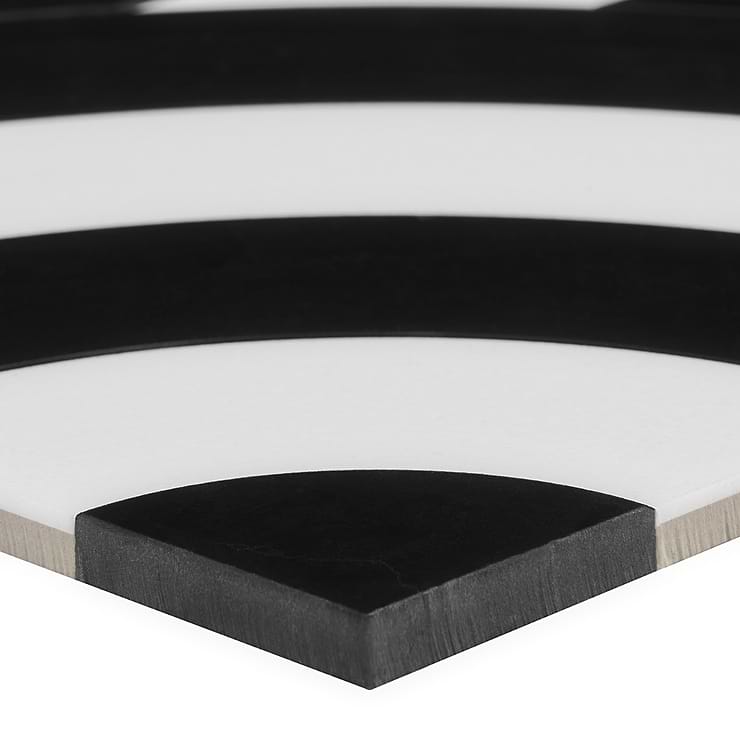Arc Horizontal Viva 12x12 Polished Porcelain and Marble Mosaic
