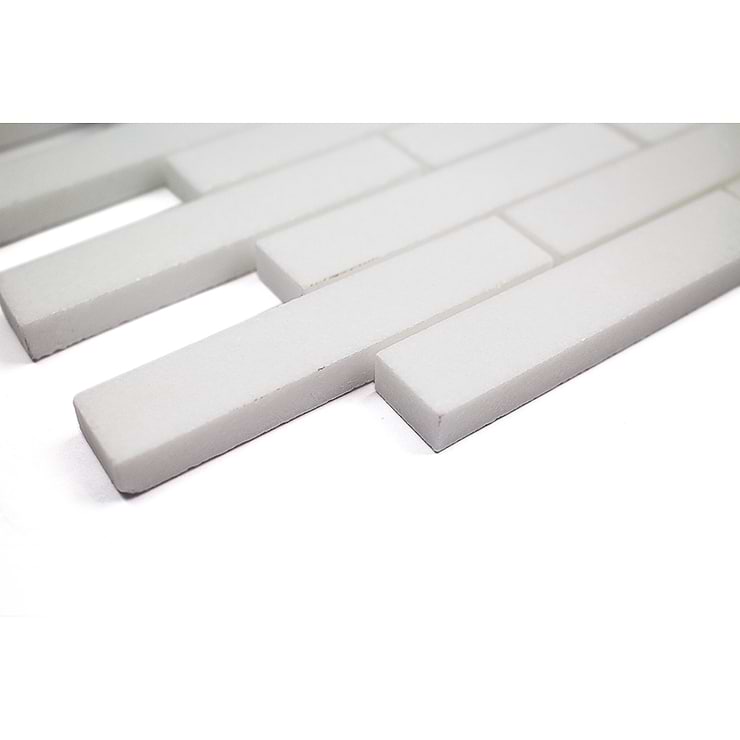 White Thassos 3/4 X 4 Big Brick Pattern Marble Mosaic Tiles