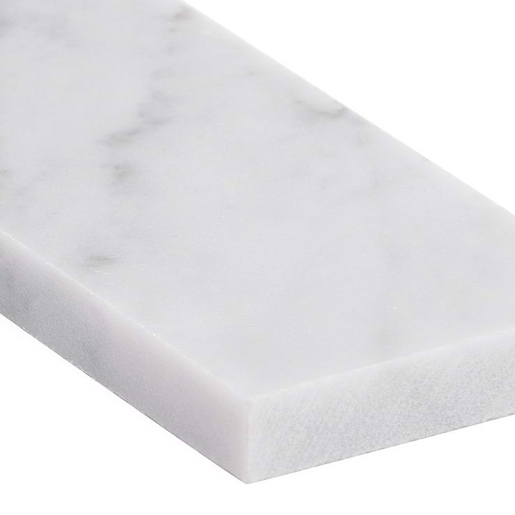 Brushed Stone Carrara Marble Subway Tile, 2x8