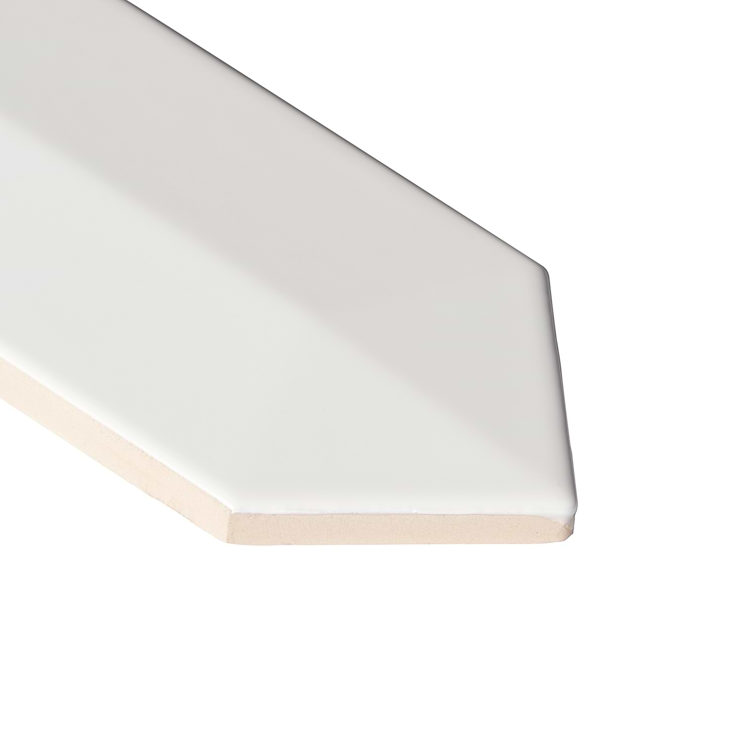 Kent Contour White 2.6 x 13 Polished Ceramic Tile