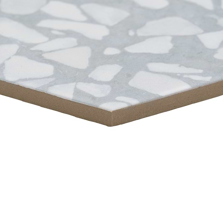 Terrazzo Hex Azulio Blue 9" Terrazzo Look Matte Porcelain Tile