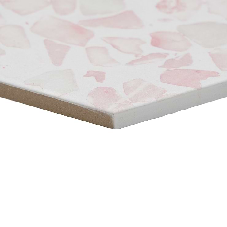 Terrazzo Hex Pink 9" Terrazzo Look Matte Porcelain Tile