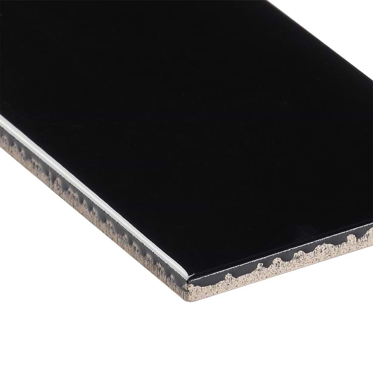 Park Hill Black 4x12 Polished Porcelain Tile