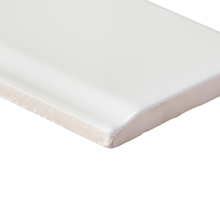 Vivir Panna 4x8 Polished Ceramic Base Molding 