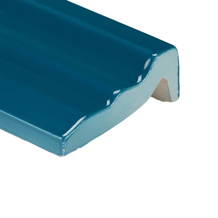 Vivir Avocado 3x8 Polished Ceramic Chair Rail Liner 