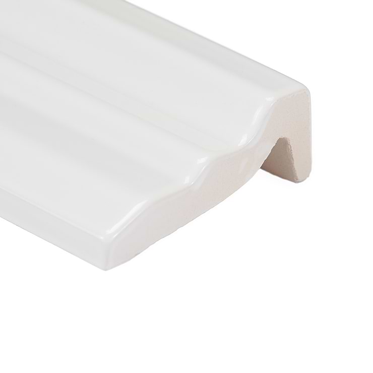 Vivir Panna 3x8 Polished Ceramic Chair Rail Liner 