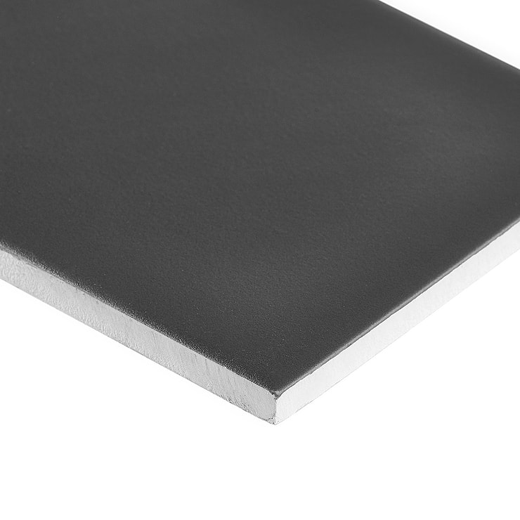 Stacy Garcia Maddox Charcoal Black 4x8 Matte Ceramic Subway Wall Tile