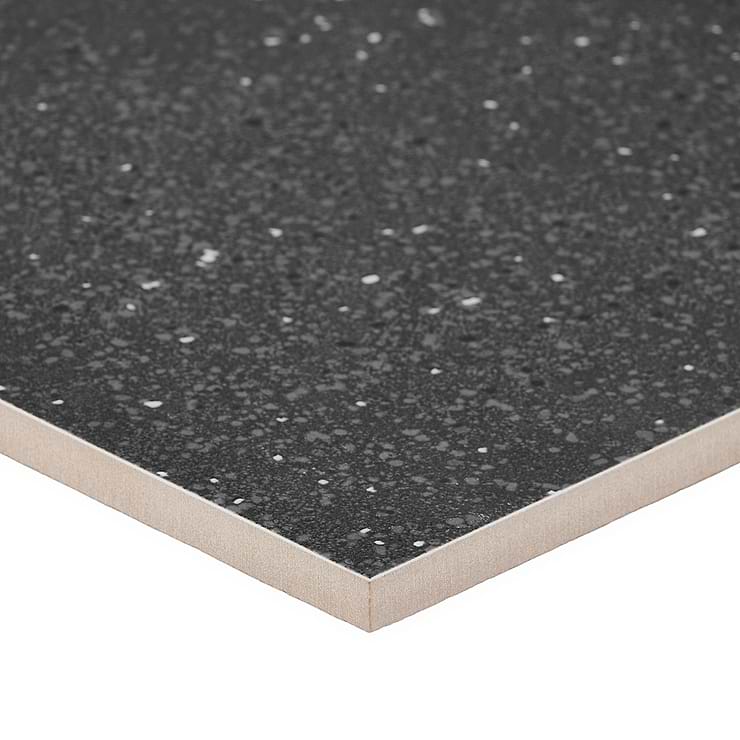 Art Geo by Elizabeth Sutton Terrazzo Charcoal Gray 8x8 Matte Porcelain Tile