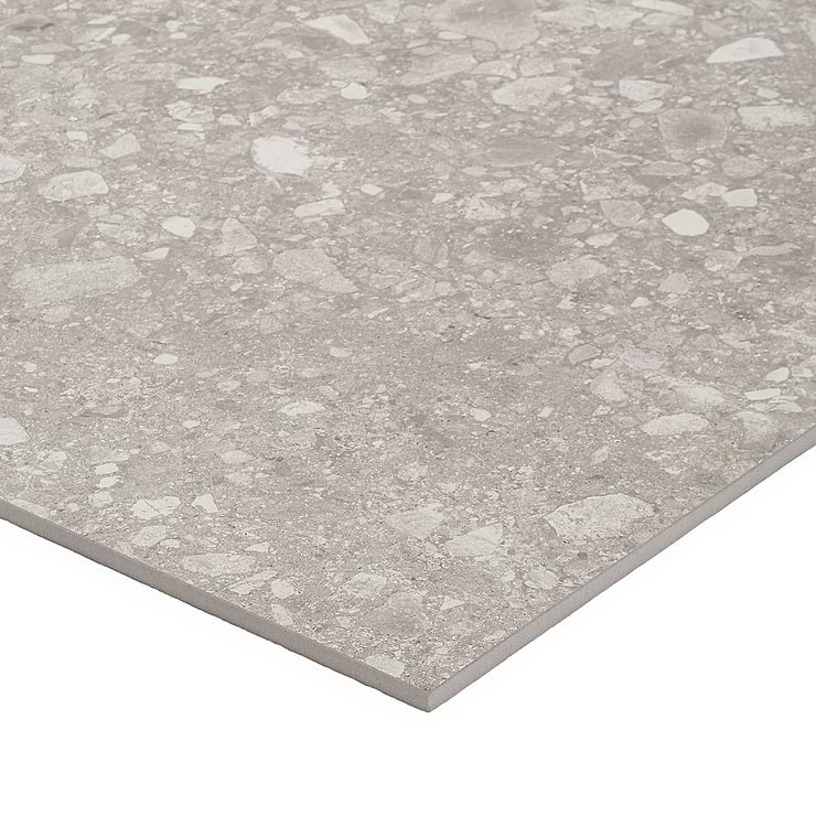 Rizo Taupe Gray 24x24 Terrazzo Look Matte Porcelain Tile