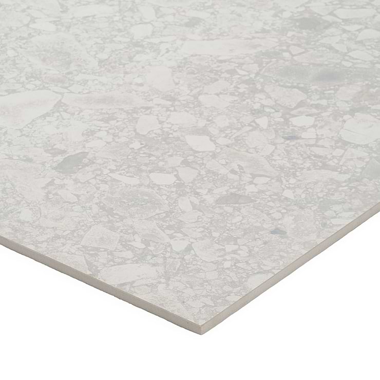 Rizo Silver Beige 24x24 Terrazzo Look Matte Porcelain Tile