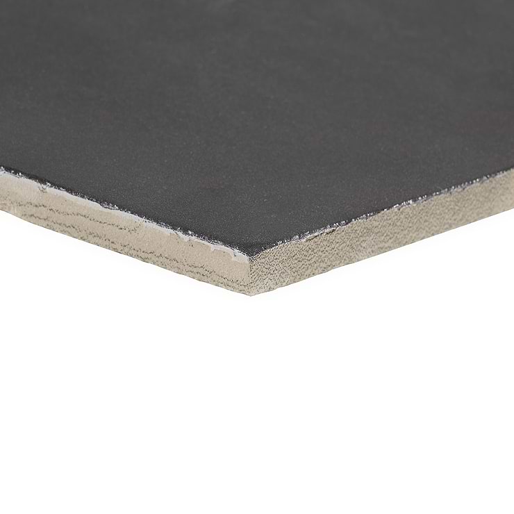 Sasha Hex Sorrentine Nero 6" Matte Porcelain Hexagon Tile