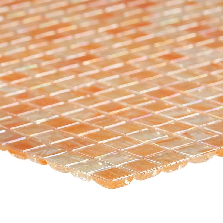 Celeste Citrus Blast Orenge Glass Polished Mosaic Tile
