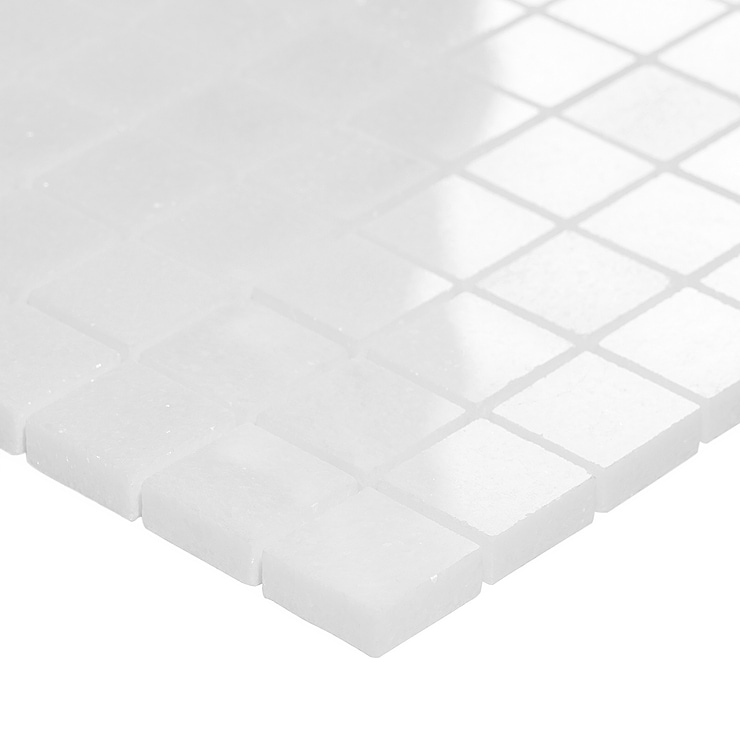 White Thassos 1x1 Polished Marble Tile