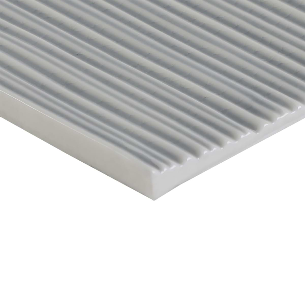 Nabi Sky Blue 4.5x9 Fluted Ridged Polished Glass Tile 