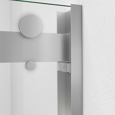 Essence-H 60x76" Reversible Sliding Shower Alcove Door with Clear Glass in Brushed Nickel by DreamLine