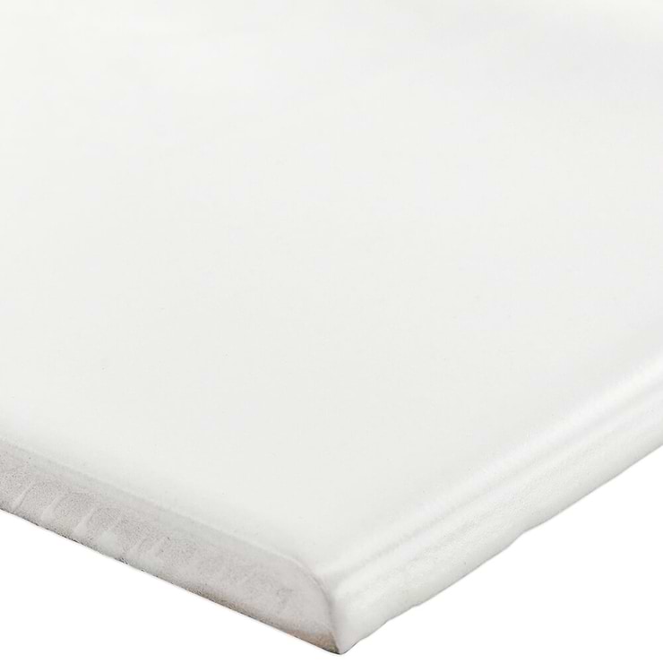 Basic White Matte 6 Inch Side Bullnose