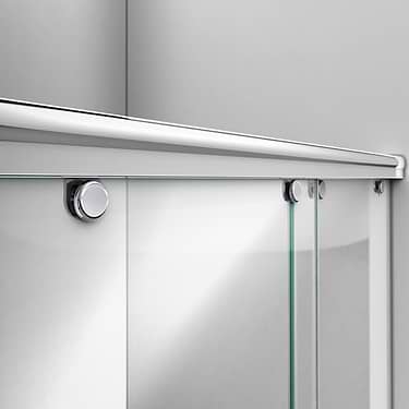 Charisma 60x76" Reversible Sliding Shower Alcove Door with Clear Glass in Chrome by DreamLine