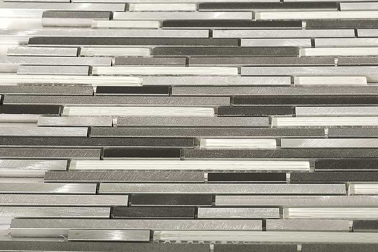 Industrial Stylus Wetlands Aluminum Mosaic Tile