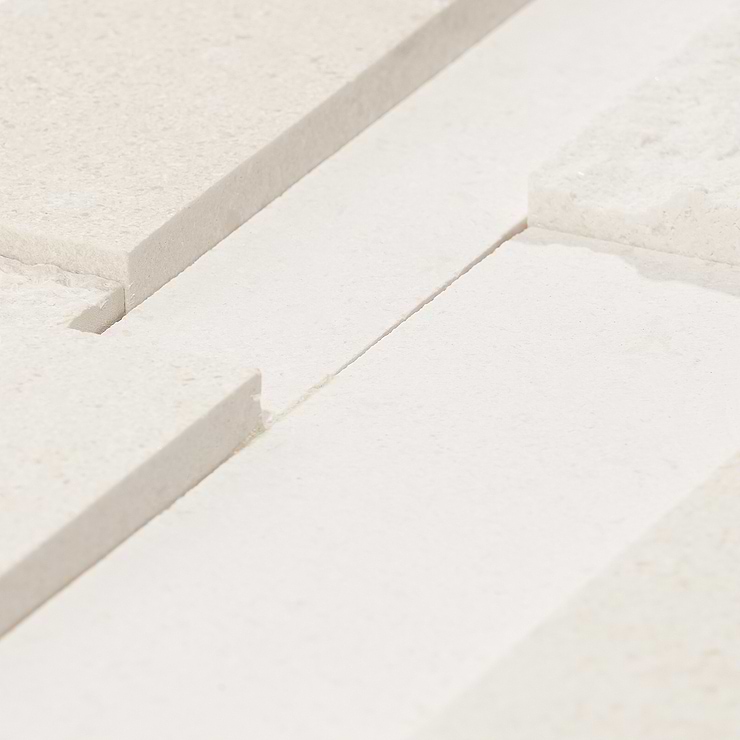 StackStone 3D Ebbor Beige & Cream Marble Ledger Panel Mosaic Wall Tile