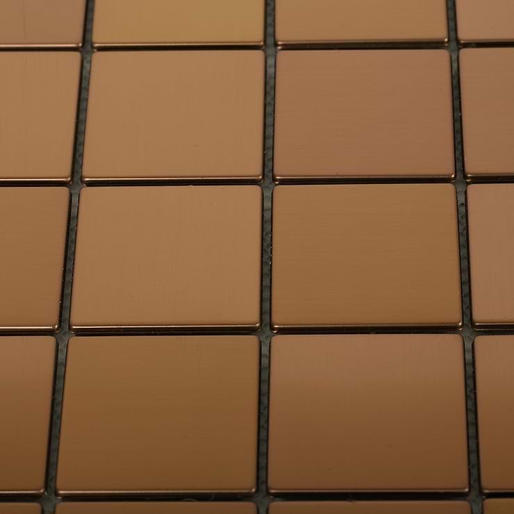 Metal Copper Stainless Steel 2x2 Squares Tile
