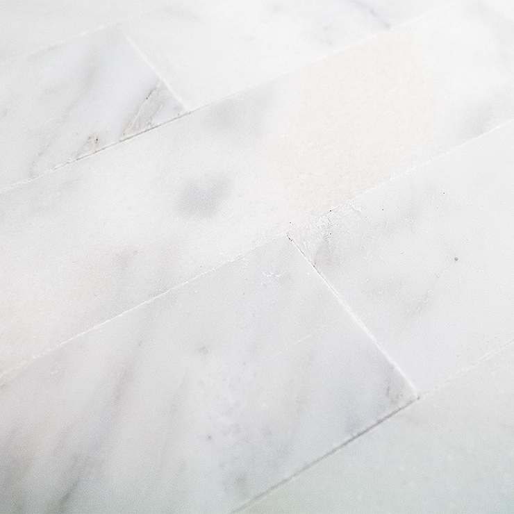 Brushed Stone Asian Statuary 2x8 Marble Tile