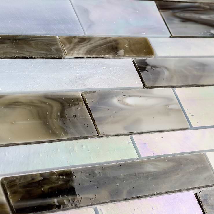 Matchstix Raging Sea Stained Glass Mosaic Tile 