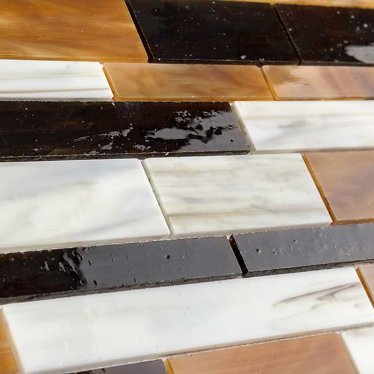 Matchstix Meadowlark Stained Glass Mosaic Tile