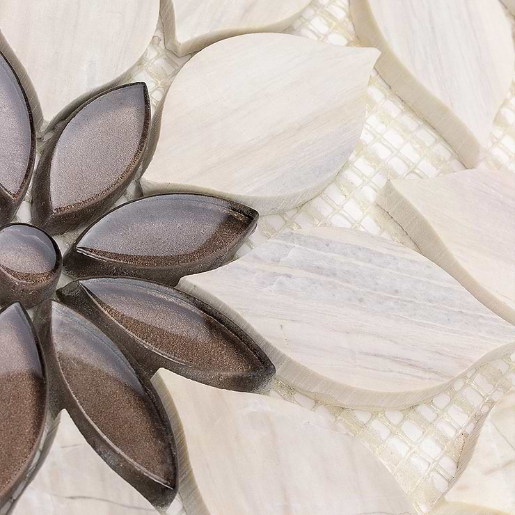 Wildflower  Pale Oak Marble Tile