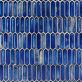 Sample-Komorebi Athens Blue 1x3 Picket Polished Glass Mosaic Tile