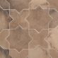 Sample-Parma Taupe Matte Star and Taupe Matte Cross 6" Terracotta Look Porcelain Tile