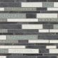 Shangri-La Black Slate Random Brick Polished Marble & Glass Tile