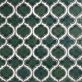 Nabi Arabesque Deep Emerald Marble and Crackled Glass Tile