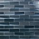 Remington Bricks Midnight Blue 2x6 3D Mixed Finish Glass Subway Tile