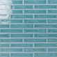 Sample-Seaport Aquamarine 2x10 Polished Ceramic Subway Wall Tile
