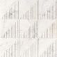 Barcode by Michael Habachy Medio Carrara White 8x8 Textured 3D Honed Marble Tile