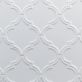 Byzantine Arabesque Bianco White 6x7 Polished Ceramic Wall Tile  