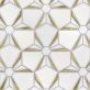 Sample-Euphoria Arctic Gold Polished Marble + Glass Hexagon Mosaic