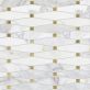 Sample-Euphoria Gleam Gold Polished Marble + Glass Hexagon Mosaic
