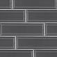Astoria Beveled Midnight Gray Glazed 3x9 Ceramic Subway Wall Tile
