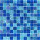 Aquatic Ocean Blue 1x1 Glass Polished Mosaic Tile